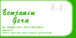 benjamin gera business card