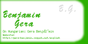 benjamin gera business card